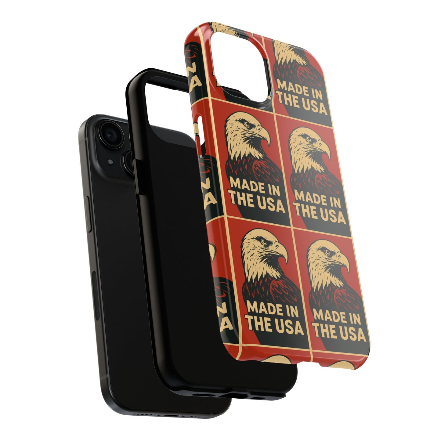 American Eagle Tough Phone Case, Patriotic Phone Cover, Made in USA Protective Case, Eagle Design Phone Accessory, Gift for Veterans
