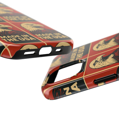 American Eagle Tough Phone Case, Patriotic Phone Cover, Made in USA Protective Case, Eagle Design Phone Accessory, Gift for Veterans