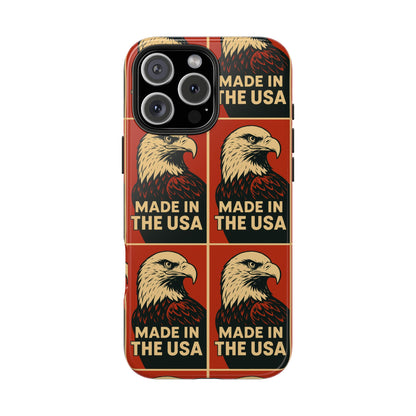 American Eagle Tough Phone Case, Patriotic Phone Cover, Made in USA Protective Case, Eagle Design Phone Accessory, Gift for Veterans