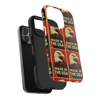 American Eagle Tough Phone Case, Patriotic Phone Cover, Made in USA Protective Case, Eagle Design Phone Accessory, Gift for Veterans