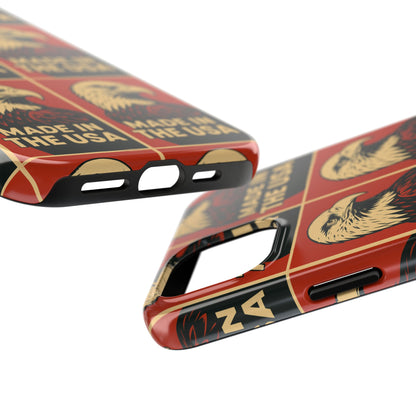 American Eagle Tough Phone Case, Patriotic Phone Cover, Made in USA Protective Case, Eagle Design Phone Accessory, Gift for Veterans