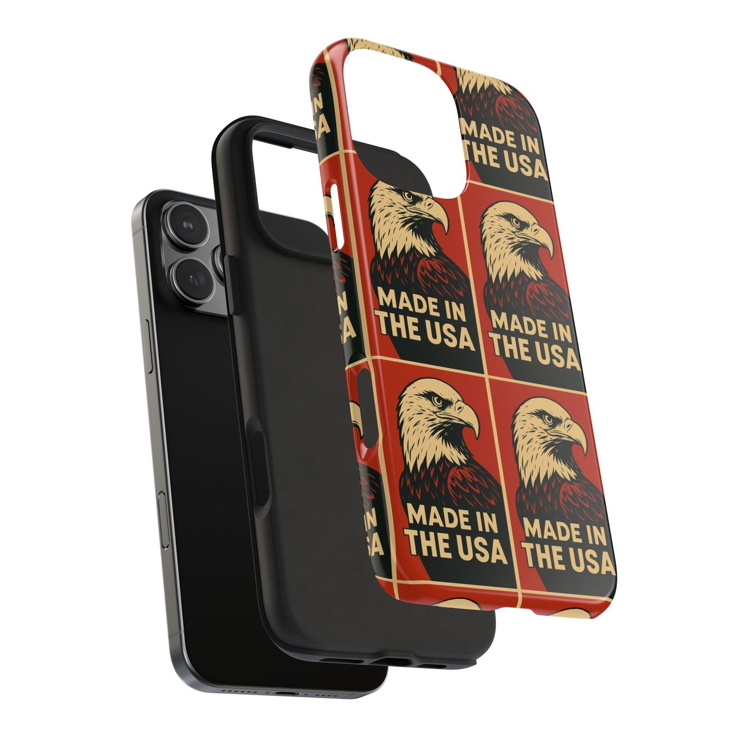 American Eagle Tough Phone Case, Patriotic Phone Cover, Made in USA Protective Case, Eagle Design Phone Accessory, Gift for Veterans