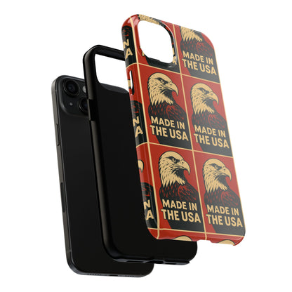 American Eagle Tough Phone Case, Patriotic Phone Cover, Made in USA Protective Case, Eagle Design Phone Accessory, Gift for Veterans
