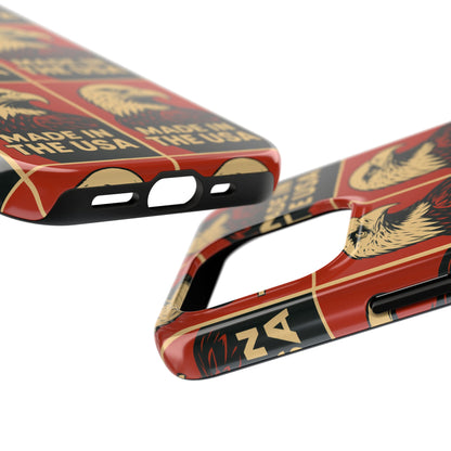 American Eagle Tough Phone Case, Patriotic Phone Cover, Made in USA Protective Case, Eagle Design Phone Accessory, Gift for Veterans