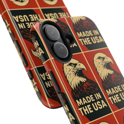 American Eagle Tough Phone Case, Patriotic Phone Cover, Made in USA Protective Case, Eagle Design Phone Accessory, Gift for Veterans