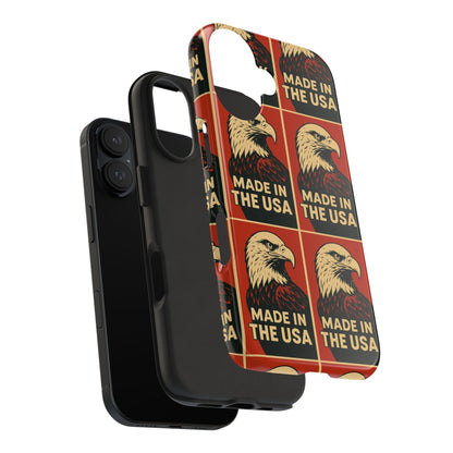 American Eagle Tough Phone Case, Patriotic Phone Cover, Made in USA Protective Case, Eagle Design Phone Accessory, Gift for Veterans